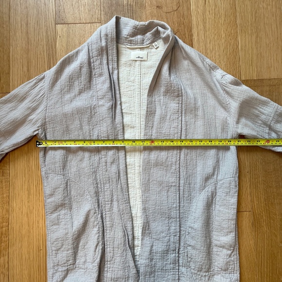 Aritzia Wilfred Lenglen Open Front Lightweight Textured Cotton Jacket - Picture 11 of 12
